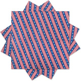 4 Piece Patriotic Cloth Napkins Set Washable 18 Inch Table Décor
