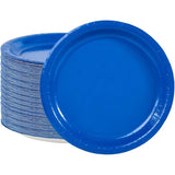 50 Pack Royal Blue Paper Dessert Plates 7 Inch Disposable Party Plates