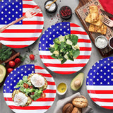 50 Pack Patriotic Paper Plates 7 Inch American Flag Party Plates