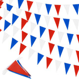 177FT Patriotic Pennant Banner Red White Blue Triangle Flag Garland