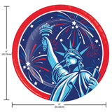 Lady Liberty Party Supplies for 8 Guests Dinner Dessert Plates Napkins