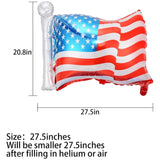 6 Pcs American Flag Foil Balloons Patriotic Labor Day Party Décor