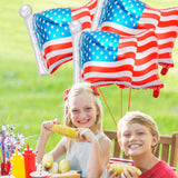 6 Pcs American Flag Foil Balloons Patriotic Labor Day Party Décor