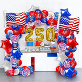 104 Pcs Patriotic Balloon Arch Kit Red White Blue Garland Decor