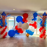 Red White Blue Balloon Arch Kit 12 Inch Patriotic Garland Decor