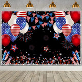 4th of July Patriotic Photo Backdrop 7x5ft American Flag Banner