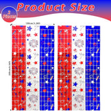 2 Pack Red White Blue Foil Fringe Curtains Patriotic Backdrop