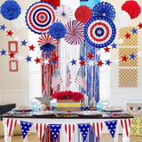 47 Pcs Patriotic Party Decoration Set Red White Blue Balloon Kit