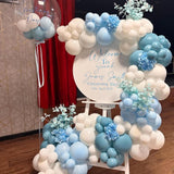 141 Pcs Dusty Blue Balloon Arch Kit Pastel Blue Garland Decor