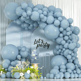 114 Pcs Dusty Blue Balloon Arch Kit Retro Pale Aqua Garland Decor