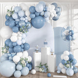 152 Pcs Dusty Blue Balloon Arch Kit Pearl Pastel Blue Garland Decor