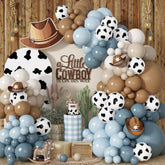 Cowboy Western Balloon Arch Kit Dusty Blue Brown First Rodeo Baby Shower