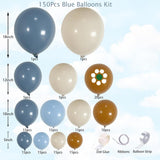 Dusty Blue Balloon Arch Kit 150 Pcs Fiesta Floral Baby Shower Party Decor