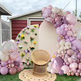 Purple Pink Balloon Arch Kit 132 Pcs Dusty Light Pink Gold Party Decor Set