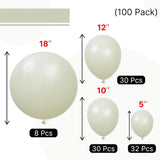Sage Green Balloon Arch Kit 100 Pcs Boho Jungle Party Decor Set Pieces