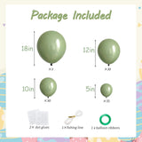 Sage Green Balloon Arch Kit 98 Pcs Forest Boho Party Decor Set Pieces