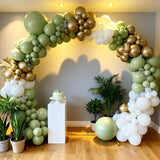 Sage Green Balloon Arch Kit 98 Pcs Forest Boho Party Decor Set Pieces