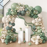 Dusty Green Balloon Arch Kit 173 Pcs Woodland Wild One Party Decor Set