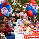 Red Blue White Balloon Kit Confetti Latex Party Arch Decoration