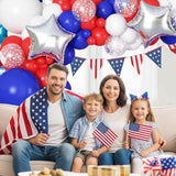 Red White Blue Balloon Garland Arch Kit Patriotic Party Decoration