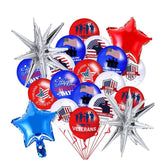 Veterans Day Balloons Set Red Blue White Patriotic Party Decor
