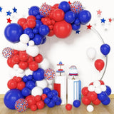 Red White Blue Balloon Garland Arch Kit Mixed Sizes Party Decor