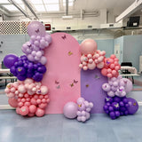 Pink Purple Balloon Arch Kit 134 Pcs Light Party Decor Set