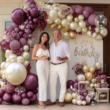 Dusty Purple Gold Balloon Arch Kit Double Stuffed Party Decor Set