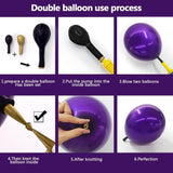 Purple Black Balloon Arch Kit Dark Lavender Party Decor Set