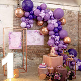 Dark Purple Balloon Arch Kit 155 Pcs Royal Party Decor Set