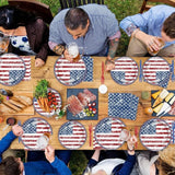 American Flag Party Supplies Plates Napkins Patriotic Tableware Set