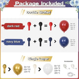 Red White Blue Balloon Arch Kit Double Stuffed Patriotic Decor