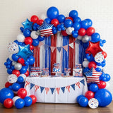Red White Blue Balloon Garland Arch Kit Star Patriotic Party Decor