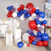 Red White Blue Balloon Arch Garland Kit for Party Event Décor