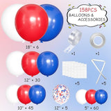 Red White Blue Balloon Arch Garland Kit for Party Event Décor