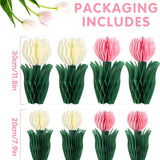 Tulip Honeycomb Centerpieces White Pink Spring Table Decor Party