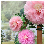 Pink Peony Centerpieces Set of 6 Tissue Paper Flower Party Decor