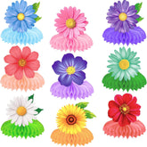 Summer Flower Honeycomb Centerpieces Set of 10 Sunflower Daisy Table Decor