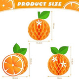 Orange Honeycomb Ball Centerpieces Set of 9 Party Table Decor