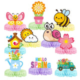 Spring Honeycomb Centerpieces Set of 10 Floral Table Party Decor