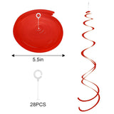 28 Pack Patriotic Ceiling Swirl Decorations for Party Event Hanging Decor
