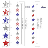 8 Pack Patriotic Star Banner Garland for Party Hanging Decorations