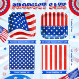 72 Piece Patriotic Plates and Napkins Set for Party Table Decorations