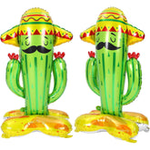 2 Pack 50" Inflatable Cactus Toys Cinco De Mayo Fiesta Party Decoration Props