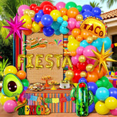 Fiesta Balloon Arch Kit Mexican Taco Cactus Avocado Party Garland Decor Set