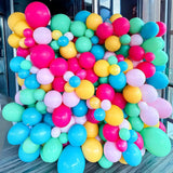 60Pcs Mexican Fiesta Rainbow Balloons 12 Inch Cinco De Mayo Party Decor Set Kit