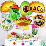 7Pcs Mexican Fiesta Balloon Set Taco Birthday Party Decorations Fiesta Decor Kit