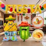 Fiesta Party Decorations Cactus Taco Cinco De Mayo Balloons Mexican Theme Set