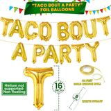22Pcs Taco Fiesta Balloons Cinco De Mayo Cactus Party Decorations Set Kit