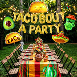 22Pcs Taco Fiesta Balloons Cinco De Mayo Cactus Party Decorations Set Kit